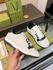 GG MAC80 TRAINER CREAMY WHITE AND BLACK CALFSKIN