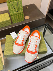 GG MAC80 TRAINER CREAMY WHITE AND ORANGE CALFSKIN