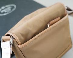 MEDIUM FLAP BAG 20 IN CIDER BROWN RE-NYLON