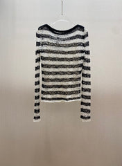 DIOR 25S MARINIERE RUFFLED SWEATER STYLE 174