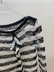 DIOR 25S MARINIERE RUFFLED SWEATER STYLE 174