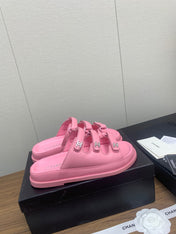 DAD SANDAL IN LIGHT PINK LAMBSKIN MULE