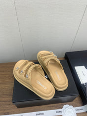 DAD SANDAL IN YELLOW CREAM LAMBSKIN MULE