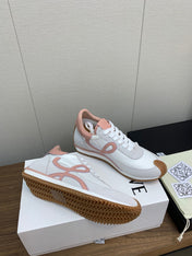 LW FLOW RUNNER SNEAKER WHITE-PEACHY SUEDE