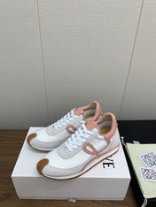LW FLOW RUNNER SNEAKER WHITE-PEACHY SUEDE