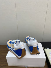 LW FLOW RUNNER SNEAKER COBALT-BEIGE SUEDE