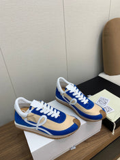 LW FLOW RUNNER SNEAKER COBALT-BEIGE SUEDE