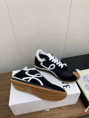 LW FLOW RUNNER SNEAKER BLACK-BROWN SUEDE