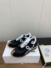 LW FLOW RUNNER SNEAKER BLACK-BROWN SUEDE