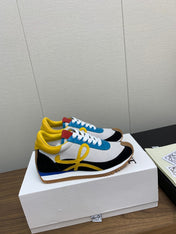 LW FLOW RUNNER SNEAKER WHITE-BLUE SUEDE