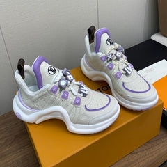 LV ARCHLIGHT SNEAKER BEIGE MIX VIOLET CALFSKIN
