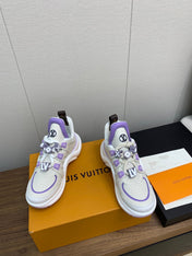 LV ARCHLIGHT SNEAKER BEIGE MIX VIOLET CALFSKIN