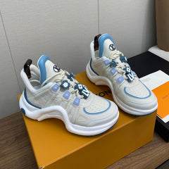 LV ARCHLIGHT SNEAKER BEIGE MIX COBALT BLUE CALFSKIN