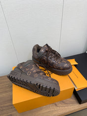 LV TRAINER IN CHOCOLATE BROWN MONOGRAM CALFSKIN
