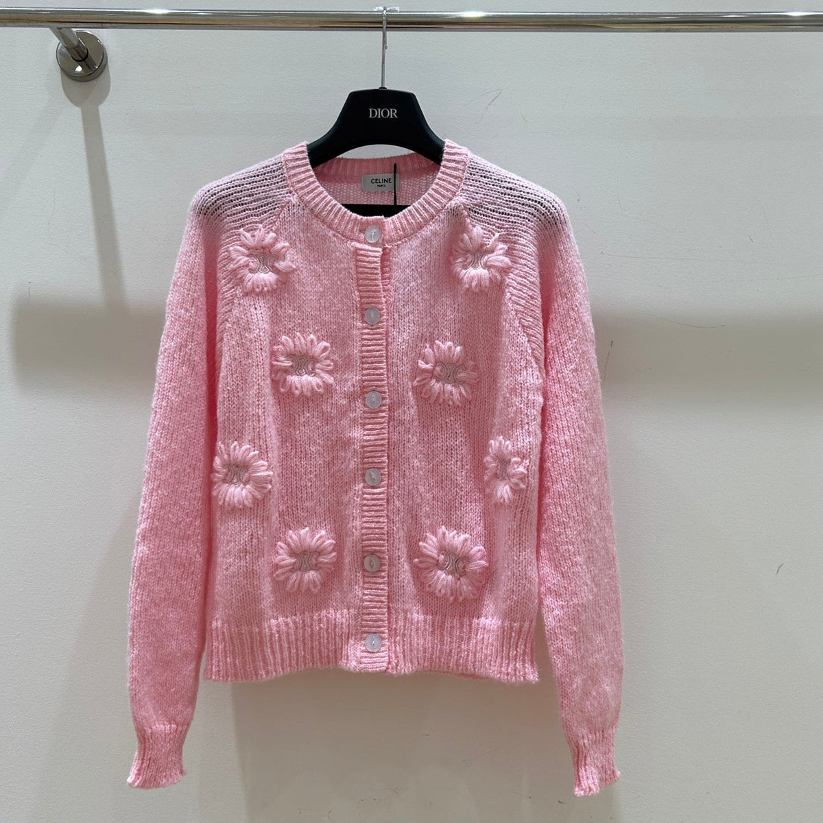 CELINE 25S CROCHET SLEEVE KNIT JACKET 0092