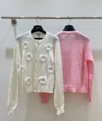 CELINE 25S CROCHET SLEEVE KNIT JACKET 0092