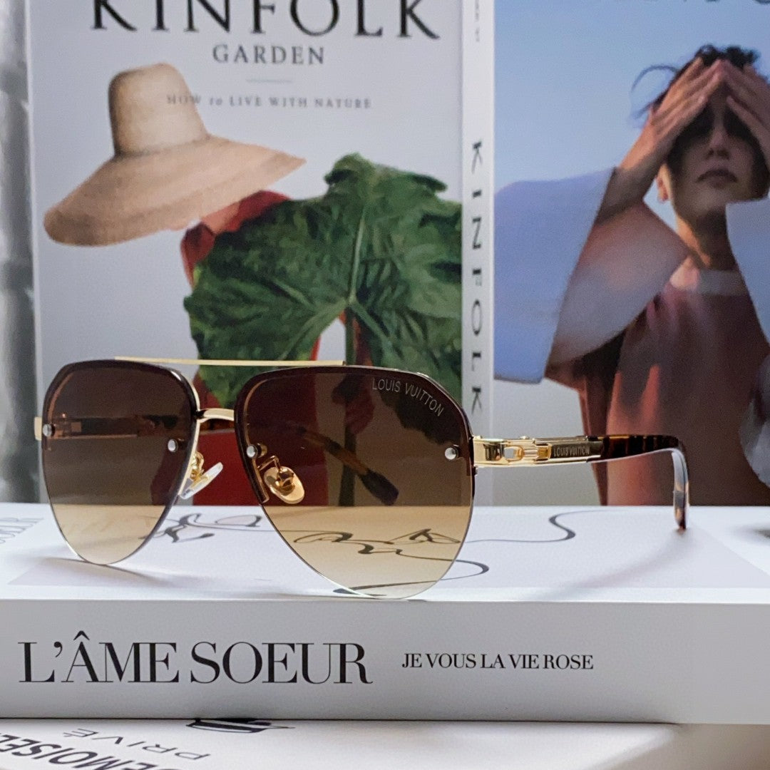 PILOT SUNGLASSES 582591 IN HAVANA METAL BROWN SMOKE LENSES