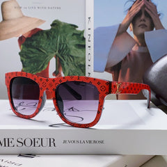 MONOGRAM SUNGLASS 581385 IN RED ACETATE FRAME