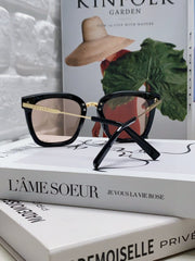 TRIOMPHE SUNGLASSES 548589 IN BLACK ACETATE GRADIENT SMOKE LENSES