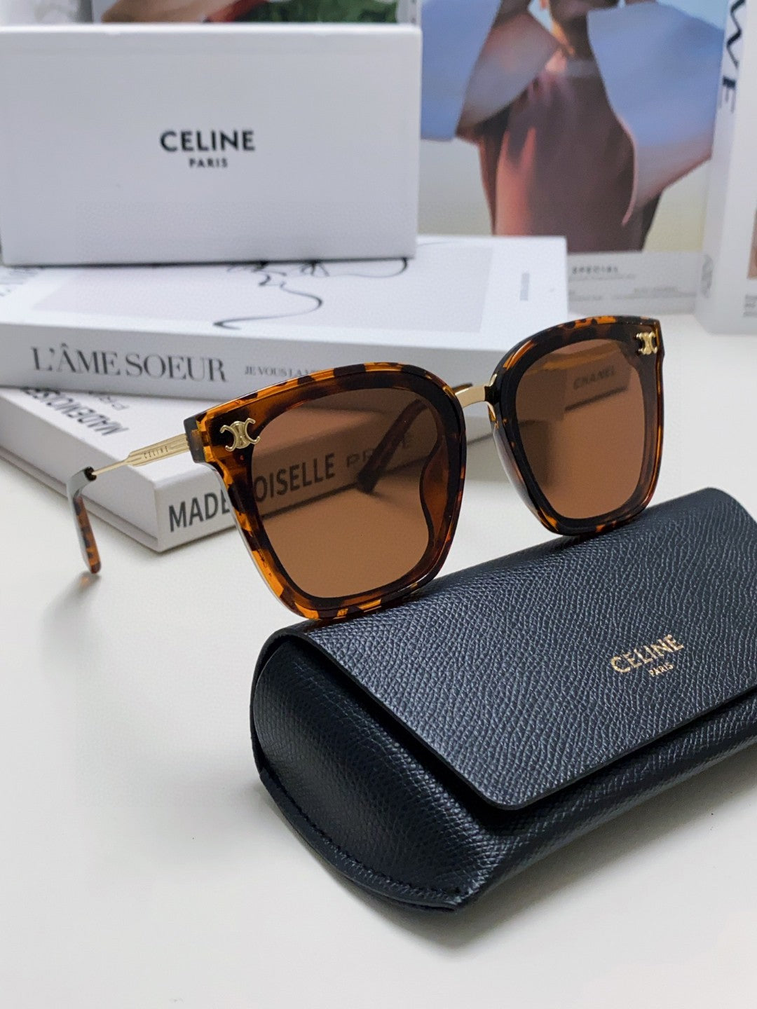 TRIOMPHE SUNGLASSES 548590 IN HAVANA ACETATE