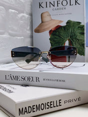 LOGO SUNGLASSES 513012 IN BLUE ACETATE