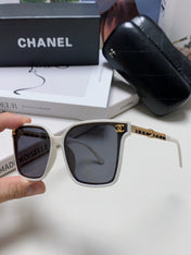 SQUARE SUNGLASSES 632885 IN WHITE ACETATE