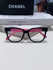 SQUARE SUNGLASSES 632888 IN BLACK AND PINK ACETATE