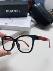 SQUARE SUNGLASSES 632889 IN BLACK AND RED ACETATE