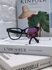 SQUARE SUNGLASSES 632890 IN BLACK ACETATE
