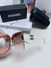 SQUARE SUNGLASSES 632891 IN WHITE ACETATE BROWN LENSES