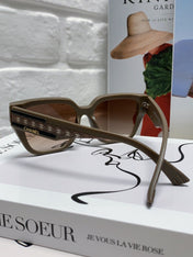 SQUARE SUNGLASSES 632896 IN BROWN ACETATE
