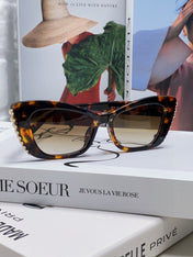 CAT EYE SUNGLASSES 632699 IN HAVANA ACETATE EMBOSSED PEARL