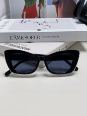 CAT EYE SUNGLASSES 632701 IN BLACK ACETATE EMBOSSED PEARL