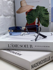 C DE RECTANGULAR FRAME SUNGLASSES 555890 IN METAL AND ACETATE