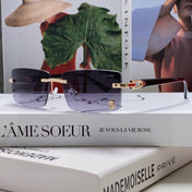 C DE RECTANGULAR FRAME SUNGLASSES 555890 IN METAL AND ACETATE