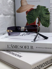 C DE RECTANGULAR FRAME SUNGLASSES 555890 IN METAL AND ACETATE