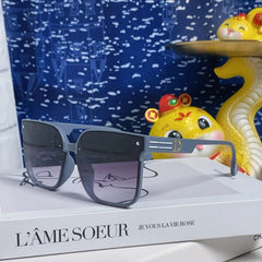 MONTAIGNE SUNGLASS 560861 IN TAN BLUE ACETATE