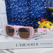 GLIMPSE SUNGLASSES 558345 IN PINK ACETATE GOLD EMBOSSED LOGO