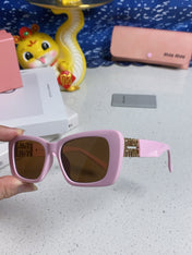 GLIMPSE SUNGLASSES 558345 IN PINK ACETATE GOLD EMBOSSED LOGO