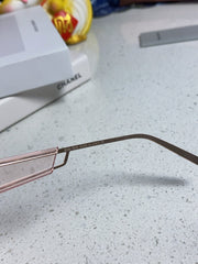 LOGO SUNGLASSES 560864 IN PINK CLEAR ACETATE GOLD METAL