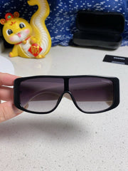 SQUARE SUNGLASSES 641781 IN BLACK ACETATE WHITE FRAME