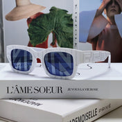 ROMA EMBOSSED RECTANGULAR FRAME SUNGLASSES 527221 IN ACETATE