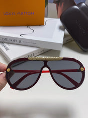 BLACKWOOD SUNGLASSES 567457 IN RED ACETATE GOLD METAL