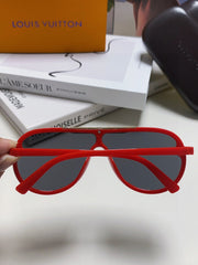 BLACKWOOD SUNGLASSES 567457 IN RED ACETATE GOLD METAL