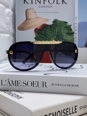 BLACKWOOD SUNGLASSES 567461 IN BLACK ACETATE GOLD METAL