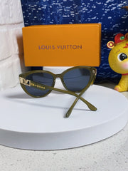 CAT EYE SUNGLASSES 567469 IN GREEN CLEAR ACETATE