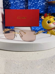 PANTHÈRE RECTANGULAR FRAME SUNGLASSES 567503 IN METAL