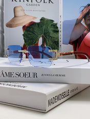 CRYSTAL STUDDED C DE RECTANGULAR FRAME SUNGLASSES 533159 IN METAL