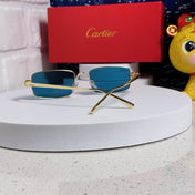 PANTHÈRE RECTANGULAR FRAME SUNGLASSES CT0473S IN METAL