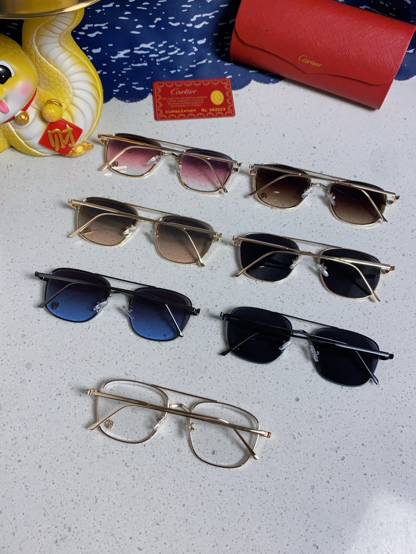 PREMIÈRE SQUARE FRAME SUNGLASSES 533240 IN METAL